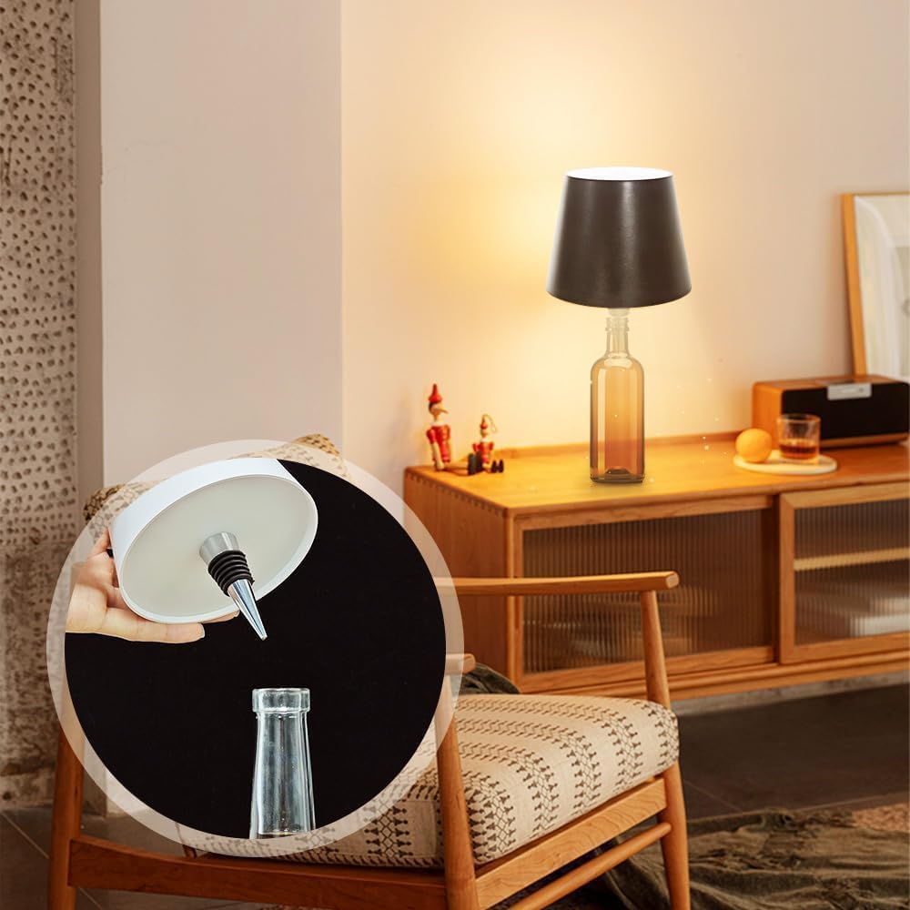 4.Bottle Lamp Shade – Turn Any Bottle Into a Beautiful Lamp (Black)
