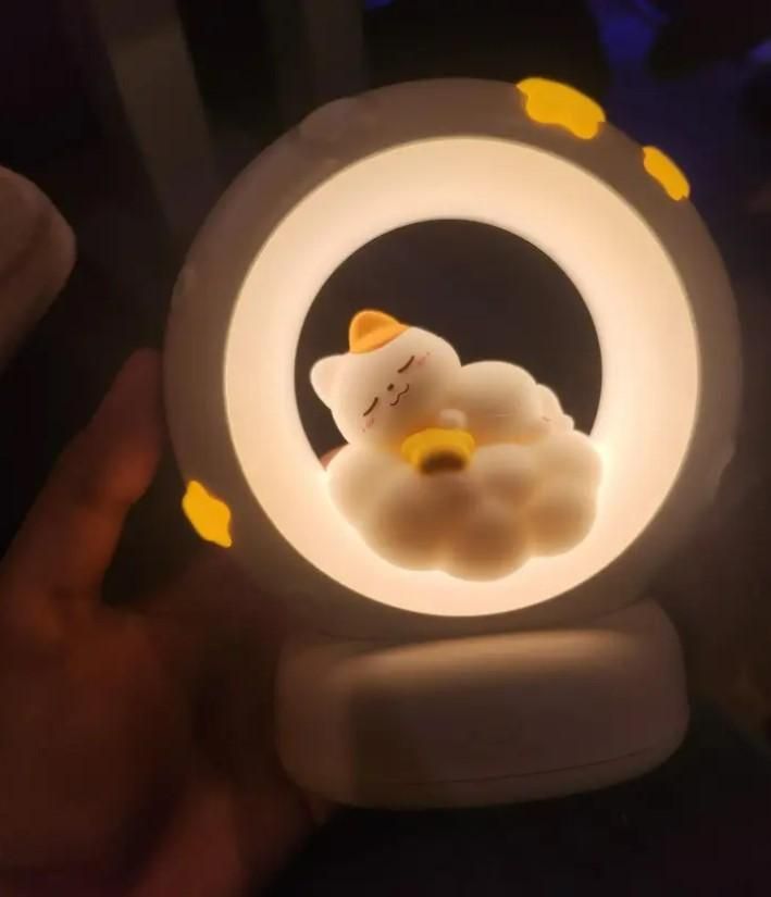 2.Sleeping Cat LED Night Lamp with Touch Control
