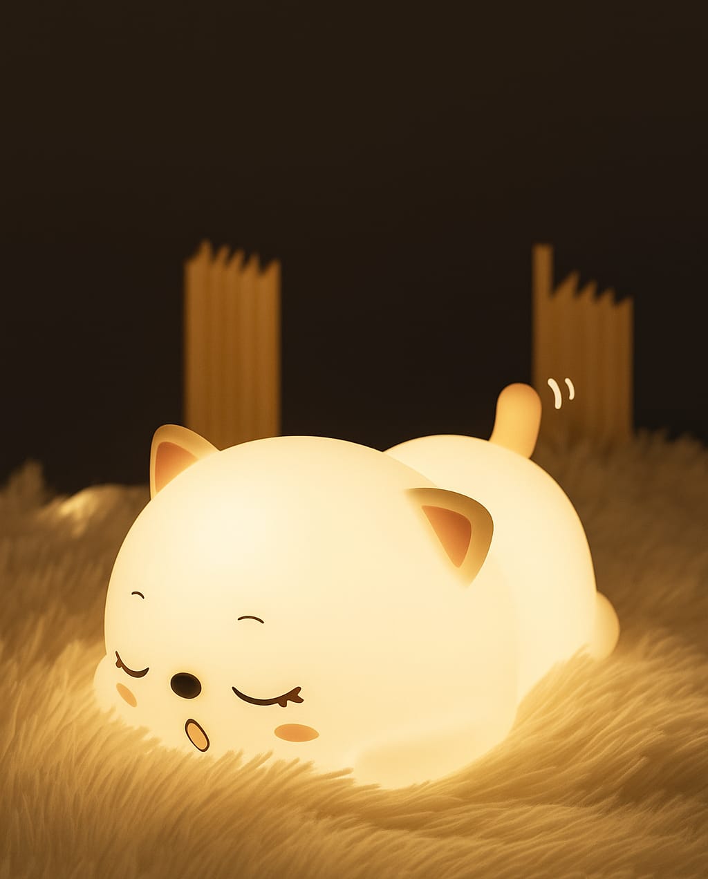 Silicon Snoring Cat Light Night Lamp