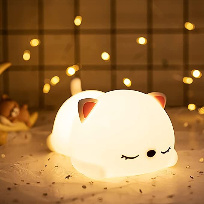 Silicon Snoring Cat Light Night Lamp