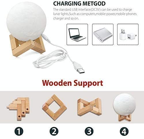 3D Moon Light Lamp – Hold the Moon in Your Hands!