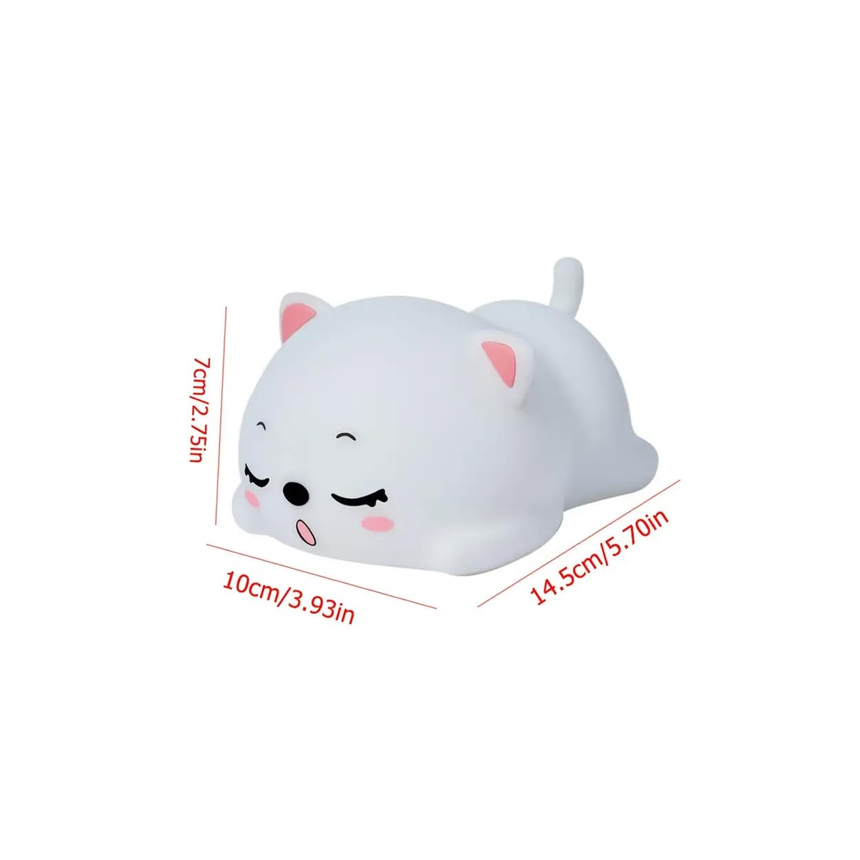 Silicon Snoring Cat Light Night Lamp