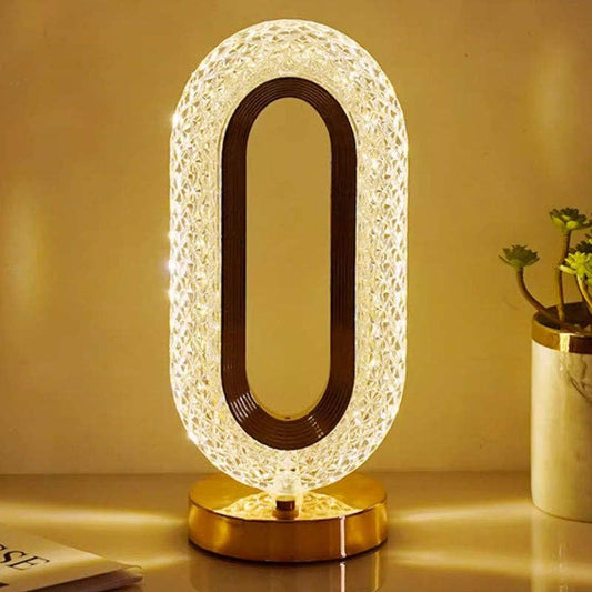 Oval Crystal Touch Table Lamp – Elegance at Your Fingertips