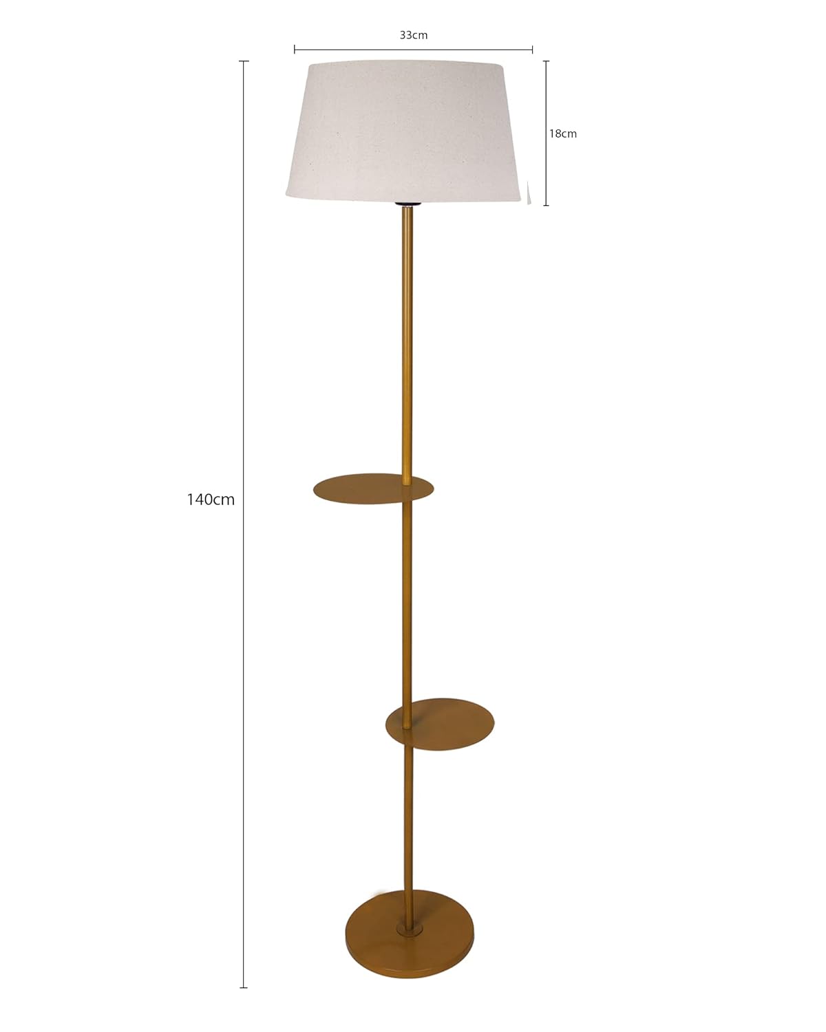1.Contemporary Duo-Shelf Metal Floor Lamp – Style Meets Function