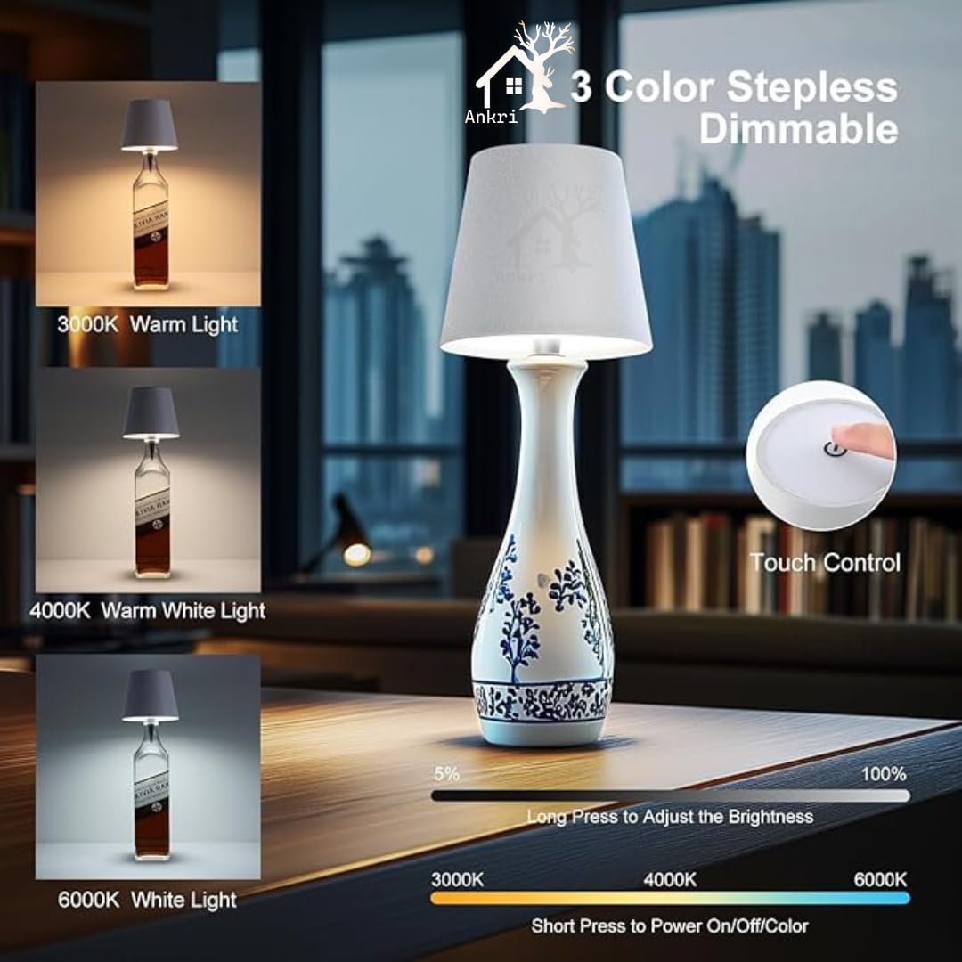 4.Bottle Lamp Shade – Turn Any Bottle Into a Beautiful Lamp (White)