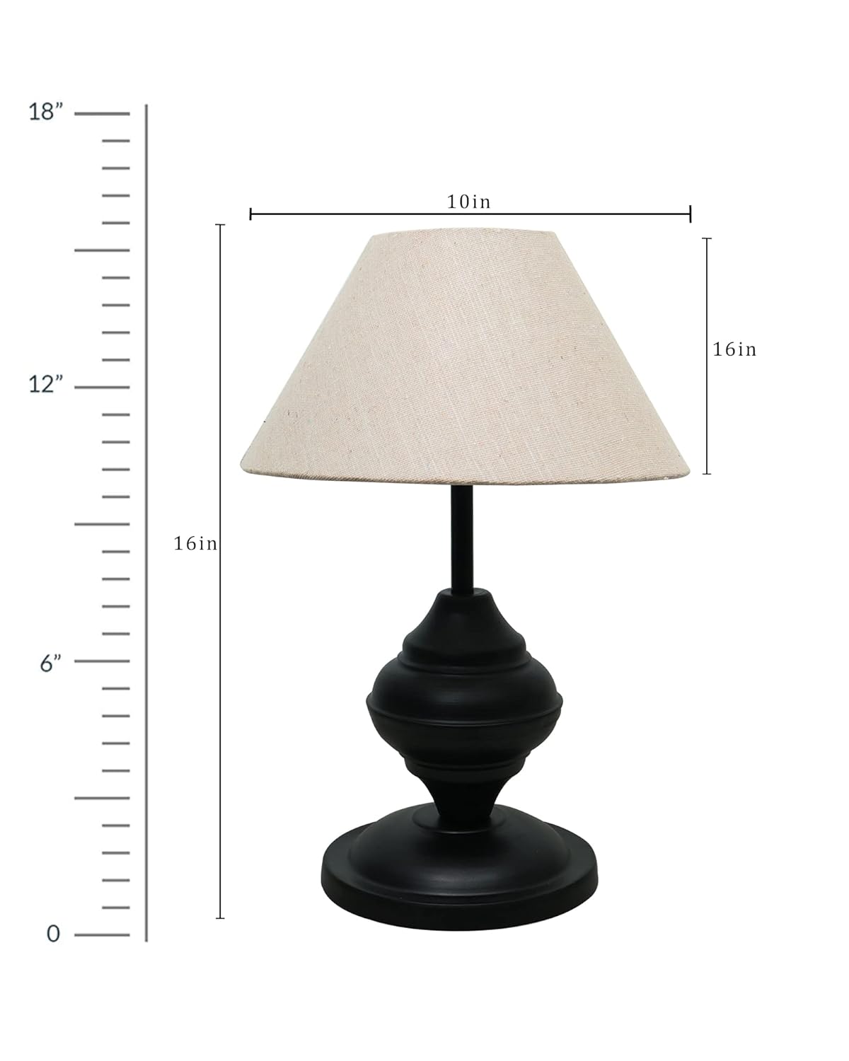 2.Black Metal Table Lamp – Elegance That Lights Up Your Space