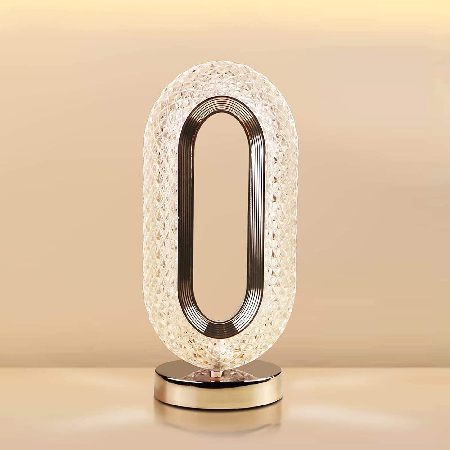 Oval Crystal Touch Table Lamp – Elegance at Your Fingertips