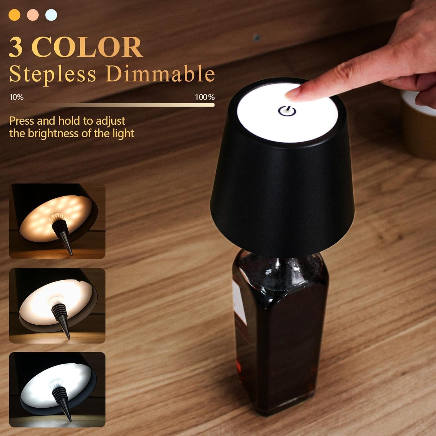 4.Bottle Lamp Shade – Turn Any Bottle Into a Beautiful Lamp (Black)