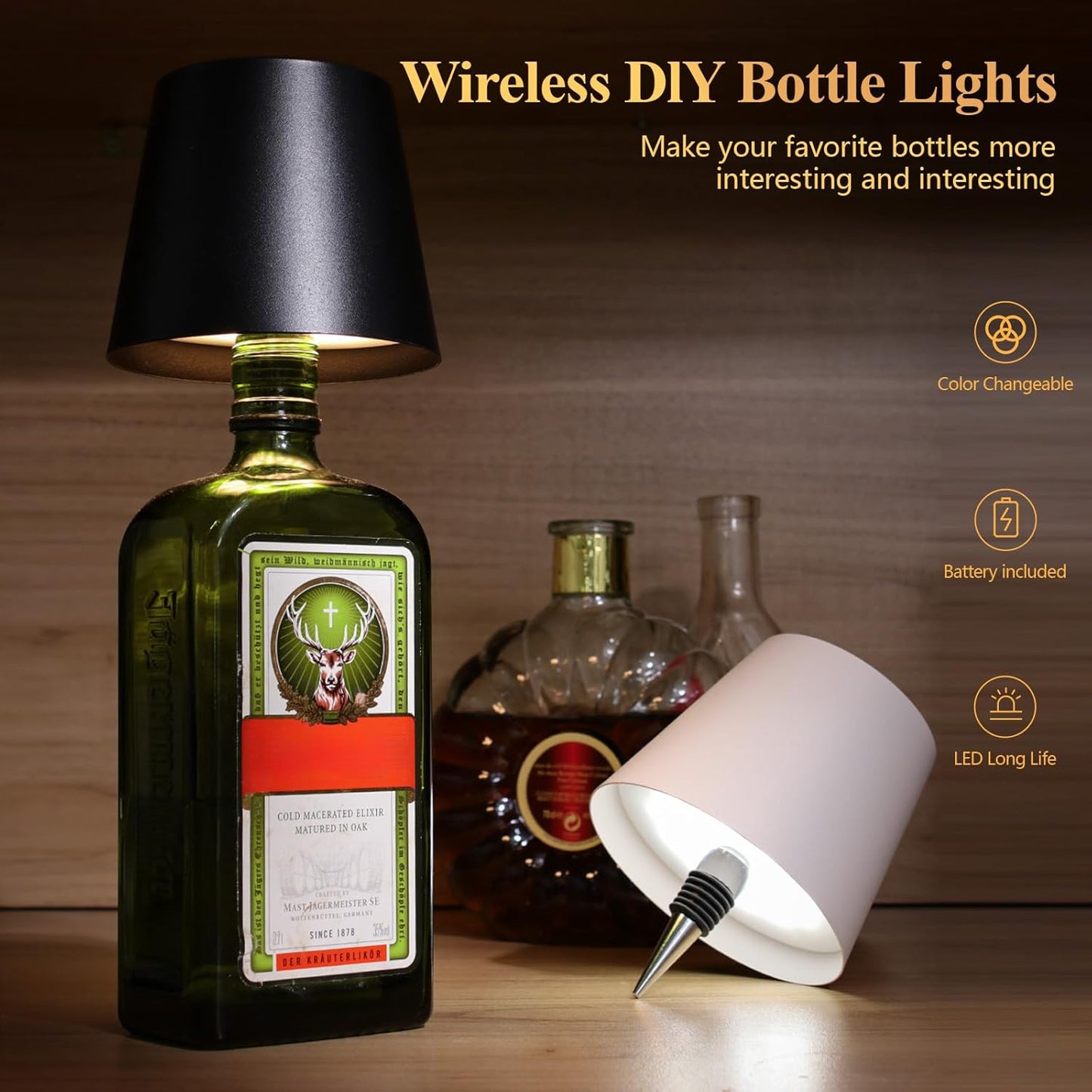 4.Bottle Lamp Shade – Turn Any Bottle Into a Beautiful Lamp (White)