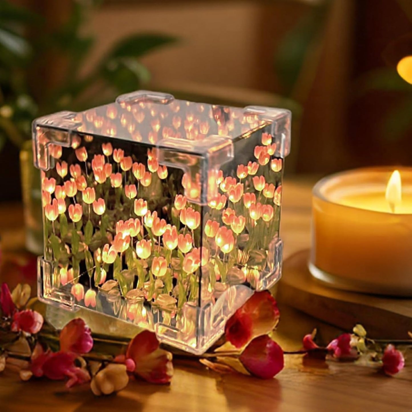 Decorative Tulip Mirror Night Lamp