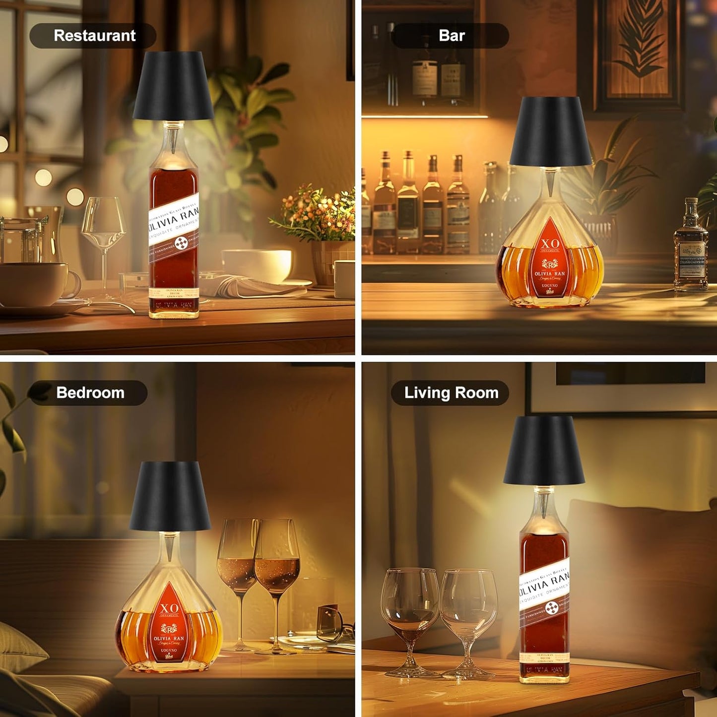 4.Bottle Lamp Shade – Turn Any Bottle Into a Beautiful Lamp (Black)